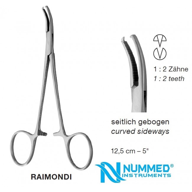 Raimondi Forceps,1X2 Teeth,12.5 cm Raimondi Forceps,1X2 Teeth,12.5 cm